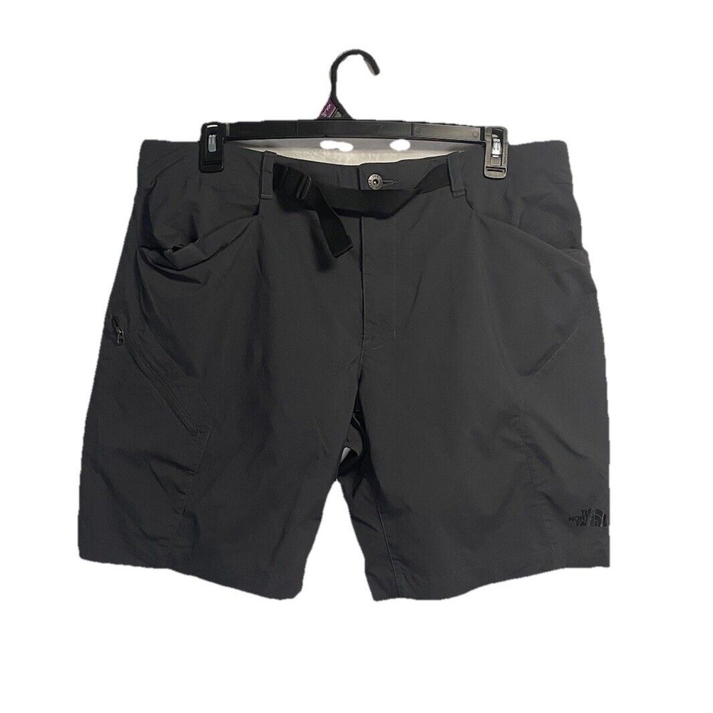 The North Face Shorts Men 40 Hiking Nylon Belted Grey 9.5" Inseam Cargo Gorpcore